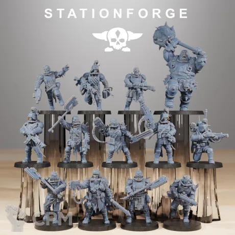 Описание картинки Corrupted Guard The Forsaken  Культисты + базы от WastelandMiniatures по цене 550руб | Свободный Рынок Миниатюр - СРМ