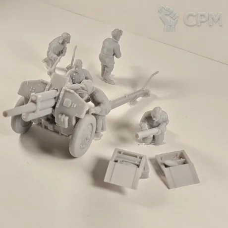 Описание картинки М-30 / 122-мм гаубица образца 1938 года с расчетом РККА от User59843 по цене 600руб | Свободный Рынок Миниатюр - СРМ
