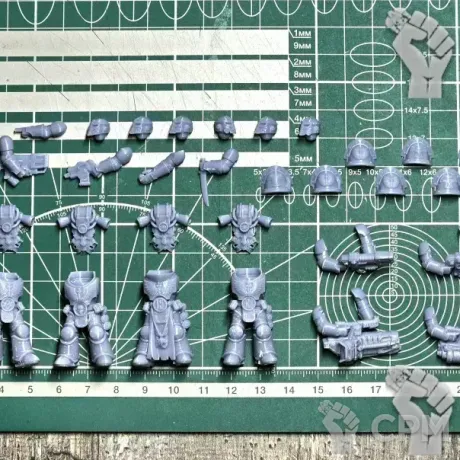 Описание картинки Dark Angels Interemptors от Recruiter по цене 600руб | Свободный Рынок Миниатюр - СРМ
