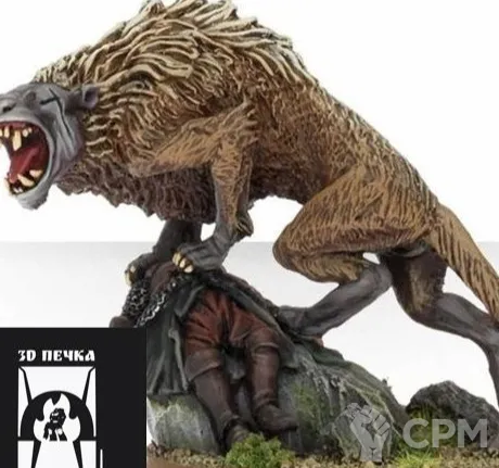 Описание картинки Wild Warg Chieftain от 3Д-Печка по цене 300руб | Свободный Рынок Миниатюр - СРМ