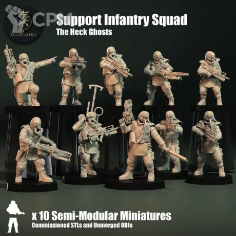 Описание картинки Krieg Infantry Squad (Alternative miniatures) от Tridax Forge по цене 100руб | Свободный Рынок Миниатюр - СРМ