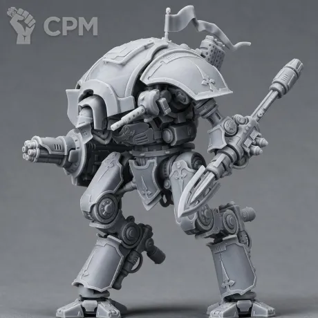 Описание картинки Knight Destrier 1 от 3D Mechanicus по цене 1 000руб | Свободный Рынок Миниатюр - СРМ