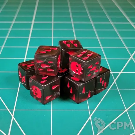 Описание картинки Custom Blood Angels Dice x10 II от Vault Boy по цене 1 498руб | Свободный Рынок Миниатюр - СРМ