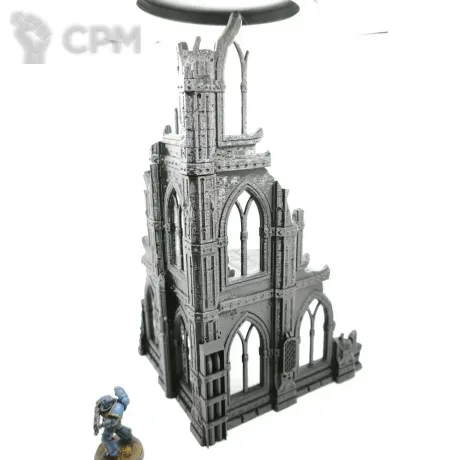 Описание картинки Высокая трехэтажная руина | Warhammer 40K от Rev127 по цене 700руб | Свободный Рынок Миниатюр - СРМ