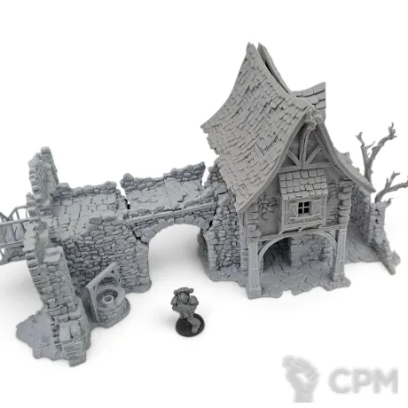 Описание картинки Особняк Холлоустон - Фэнтези Террейн, Forgotten Town от Terrain Print по цене 1 000руб | Свободный Рынок Миниатюр - СРМ