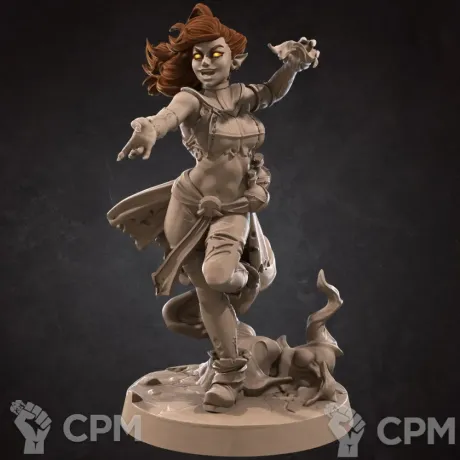 Описание картинки Дженази Огня, Волшебница (Genasi Fire, Sorceress) от Gabrigame_Print по цене 320руб | Свободный Рынок Миниатюр - СРМ