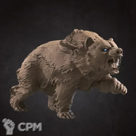 Описание картинки Медведь Стихии Воды (Water Bear) от Gabrigame_Print по цене 430руб | Свободный Рынок Миниатюр - СРМ