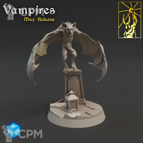 Описание картинки Вампир, Летучая Мышь 2 (Vampire, Bat 2) от Gabrigame_Print по цене 350руб | Свободный Рынок Миниатюр - СРМ