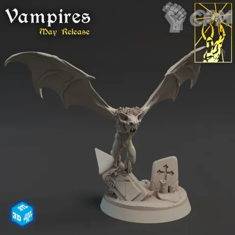 Описание картинки Вампир, Летучая Мышь (Vampire, Bat) от Gabrigame_Print по цене 350руб | Свободный Рынок Миниатюр - СРМ