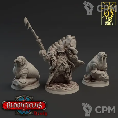 Описание картинки Огр, Морской-Волк и Моржи от Gabrigame_Print по цене 1 510руб | Свободный Рынок Миниатюр - СРМ