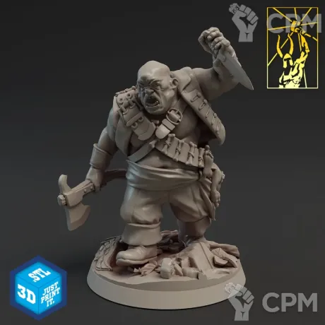 Описание картинки Огр, Матрос 3 (Ogre, Crewman 3) от Gabrigame_Print по цене 650руб | Свободный Рынок Миниатюр - СРМ