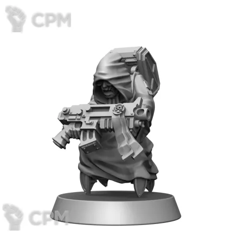 Описание картинки MECHANIC ARMOURY SERVITOR WITH BOLTGUN от TPC по цене 320руб | Свободный Рынок Миниатюр - СРМ