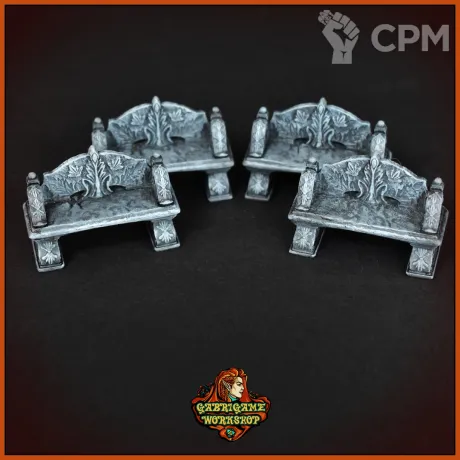 Описание картинки Парковые скамейки от Gabrigame_Terrain по цене 590руб | Свободный Рынок Миниатюр - СРМ
