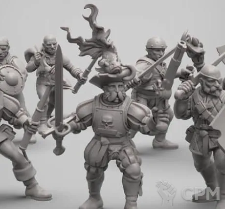 Описание картинки Воины Города Сигмара/Банда для Мордхейма от 3D Wargaming по цене 1 190руб | Свободный Рынок Миниатюр - СРМ