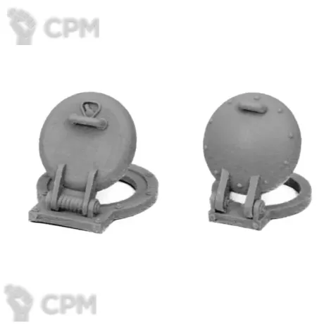 Описание картинки HATCHES - SMALL ROUND HATCHES - SPRUE OF 2 от TPC по цене 250руб | Свободный Рынок Миниатюр - СРМ