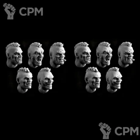 Описание картинки MOHAWK HEADS (10) от TPC по цене 270руб | Свободный Рынок Миниатюр - СРМ