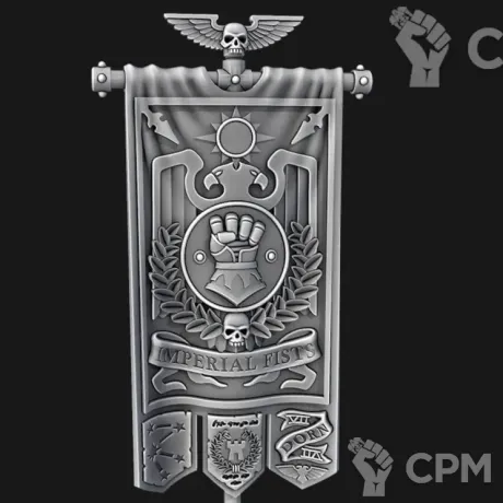 Описание картинки Imperial Fists Banner от Saudad по цене 200руб | Свободный Рынок Миниатюр - СРМ