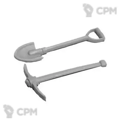 Описание картинки SHOVEL AND PICKAXE от TPC по цене 80руб | Свободный Рынок Миниатюр - СРМ