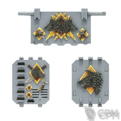 Описание картинки SPACE WOLVES LAND RAIDER DOORS от TPC по цене 370руб | Свободный Рынок Миниатюр - СРМ