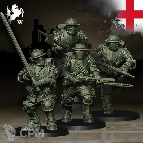 Описание картинки England-Shock troopers от 3D Wargaming по цене 700руб | Свободный Рынок Миниатюр - СРМ