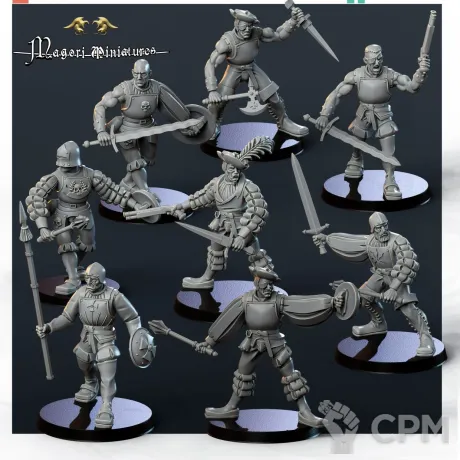 Описание картинки Reikland warband от 3D Wargaming по цене 1 000руб | Свободный Рынок Миниатюр - СРМ