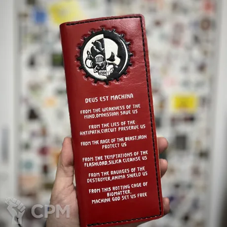 Описание картинки Работа на заказ! Кожаный кошелёк Adeptus Mechanicus Адептус Механикус от Мастерская - 2D20 по цене 16 000руб | Свободный Рынок Миниатюр - СРМ