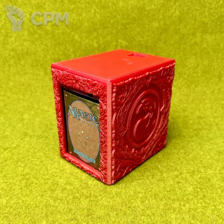 Описание картинки Декбокс для карт MTG (Magic The Gathering) красный mountains от Миниатюры и фигурки по цене 450руб | Свободный Рынок Миниатюр - СРМ