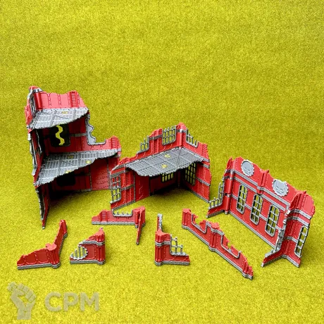 Описание картинки Складной террейн Industrial set (Промышленные руины) от Миниатюры и фигурки по цене 300руб | Свободный Рынок Миниатюр - СРМ