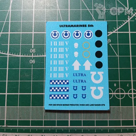 Описание картинки Ultramarines 5th Vehicle transfer sheet (93/23) от Stark Foundry по цене 365руб | Свободный Рынок Миниатюр - СРМ