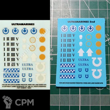 Описание картинки Ultramarines 2nd Vehicle transfer sheet (1993) от Stark Foundry по цене 365руб | Свободный Рынок Миниатюр - СРМ