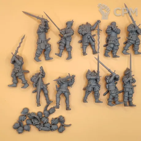 Описание картинки Ландскнехты от PocketSized Prints по цене 950руб | Свободный Рынок Миниатюр - СРМ