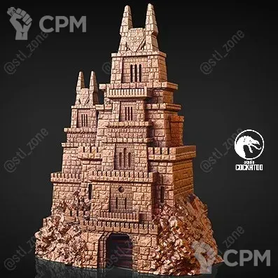 Описание картинки Dragonborn Dice tower/Башня для кубов от Studio Cockatoo по цене 3 025руб | Свободный Рынок Миниатюр - СРМ