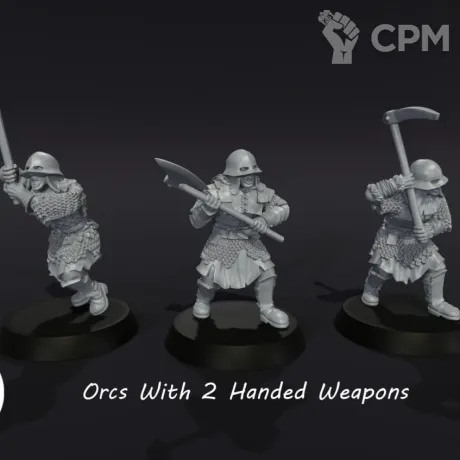 Описание картинки Orc`s двуручное оружие от Studio Cockatoo по цене 300руб | Свободный Рынок Миниатюр - СРМ