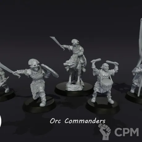Описание картинки Orc commanders от Studio Cockatoo по цене 700руб | Свободный Рынок Миниатюр - СРМ