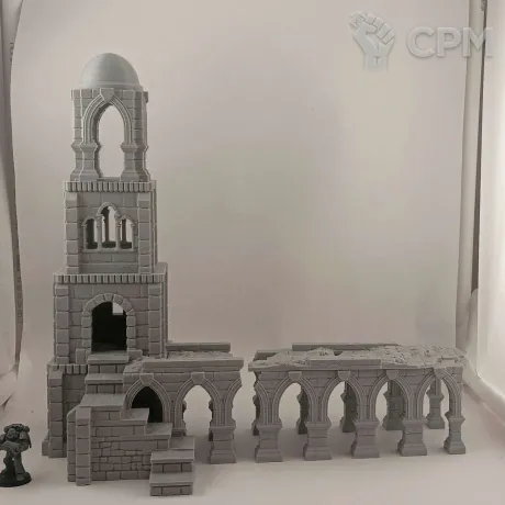 Описание картинки Каменная Фэнтэзи Башня от Terrain Print по цене 500руб | Свободный Рынок Миниатюр - СРМ