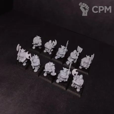 Описание картинки Dwarf warriors with two heanded weapon х10 от Lazurith по цене 250руб | Свободный Рынок Миниатюр - СРМ
