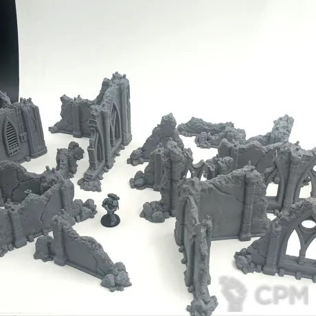 Описание картинки Sci-Fi Руины - Комплект из 14 от Terrain Print по цене 2 300руб | Свободный Рынок Миниатюр - СРМ