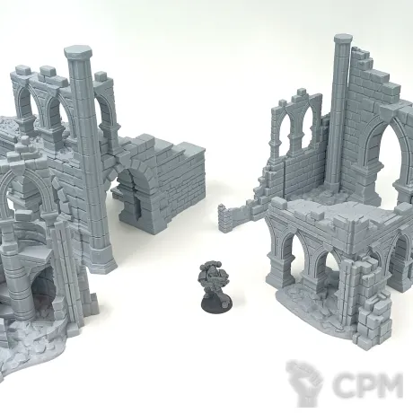 Описание картинки Каменные Фэнтези Руины - комплект из 4 от Terrain Print по цене 2 500руб | Свободный Рынок Миниатюр - СРМ