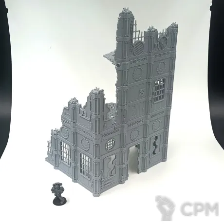 Описание картинки Трехэтажный Разрушенный Мануфакторий - Sector Mechanicus Террейн от Terrain Print по цене 1 700руб | Свободный Рынок Миниатюр - СРМ
