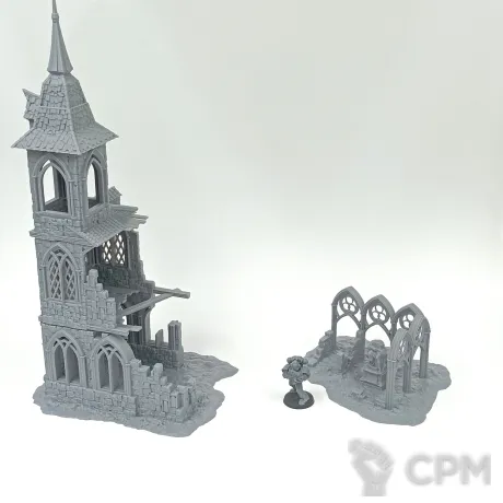 Описание картинки Разрушенное Аббатство от Terrain Print по цене 1 900руб | Свободный Рынок Миниатюр - СРМ