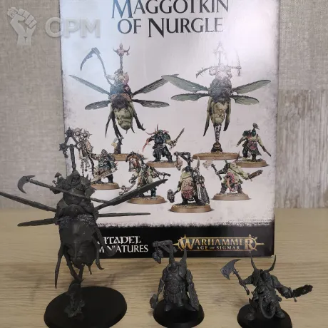 Описание картинки Небольшая армия Maggotkin of Nurgle от Torgrum по цене 24 000руб | Свободный Рынок Миниатюр - СРМ