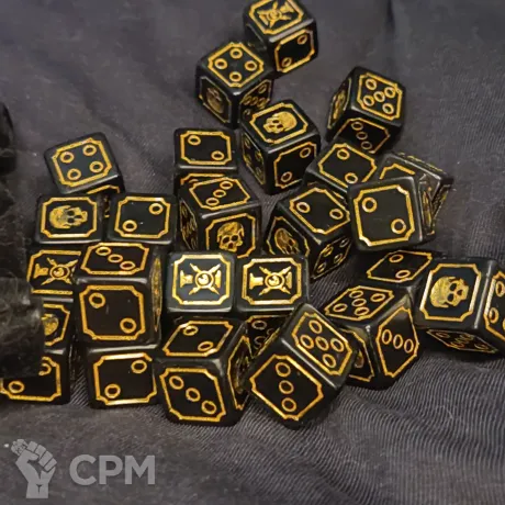 Описание картинки Adeptus Custodes Dice Set от ССП по цене 3 300руб | Свободный Рынок Миниатюр - СРМ