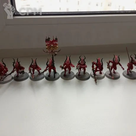 Описание картинки Daemons of Khorne Bloodletters от Ar4i по цене 4 500руб | Свободный Рынок Миниатюр - СРМ