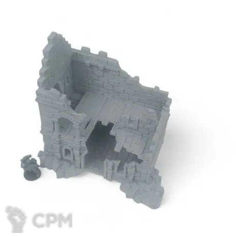 Описание картинки Разрушенный дом Аркенфела №1 - Террейн от Terrain Print по цене 1 300руб | Свободный Рынок Миниатюр - СРМ