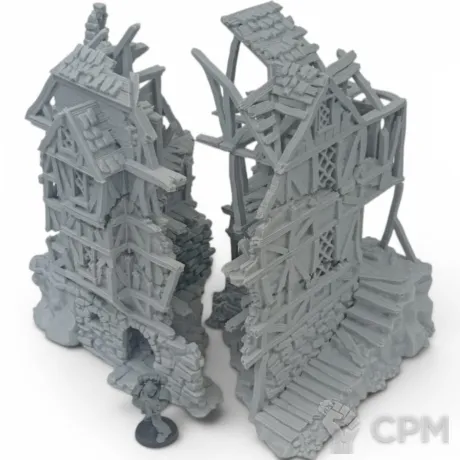 Описание картинки Разрушенный Дом Мэра - Фэнтези Террейн, Shadowfey от Terrain Print по цене 2 900руб | Свободный Рынок Миниатюр - СРМ
