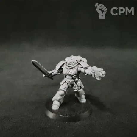 Описание картинки Primaris Lieutenant with Power Sword (Dark Imperium, 2017) от Sanctureon по цене 2 000руб | Свободный Рынок Миниатюр - СРМ