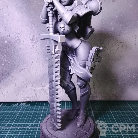 Описание картинки Сестра битвы (Adepta Sororitas (Warhammer) 23cm(В грунтовке) от Hroym по цене 1 000руб | Свободный Рынок Миниатюр - СРМ