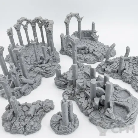 Описание картинки Древние Руины(набор) от 3D Wargaming по цене 2 718руб | Свободный Рынок Миниатюр - СРМ
