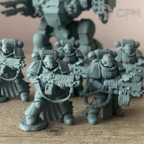 Описание картинки Космодесантники Империума – Грозные Сыны Императора от Flameborn_Minis по цене 180руб | Свободный Рынок Миниатюр - СРМ