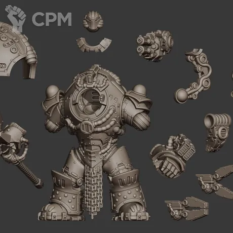 Описание картинки Techmarine in Saturnine Armour от Tridax Forge по цене 300руб | Свободный Рынок Миниатюр - СРМ
